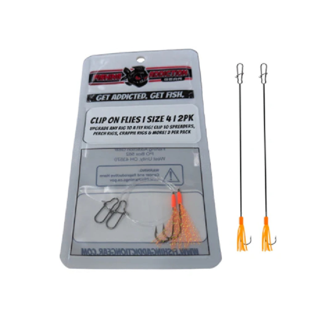 Fishing Addiction Clip-on Flies for jumbo perch