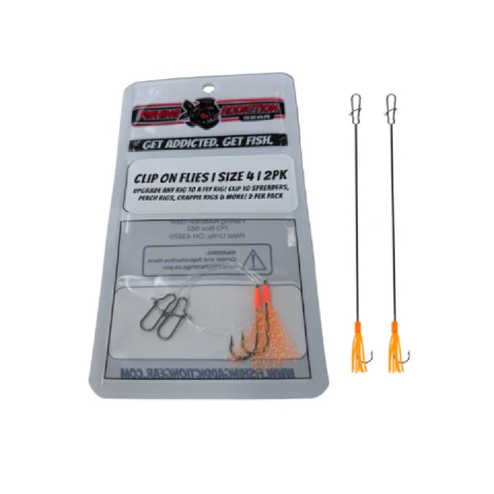 Fishing Addiction Clip-on Flies for jumbo perch