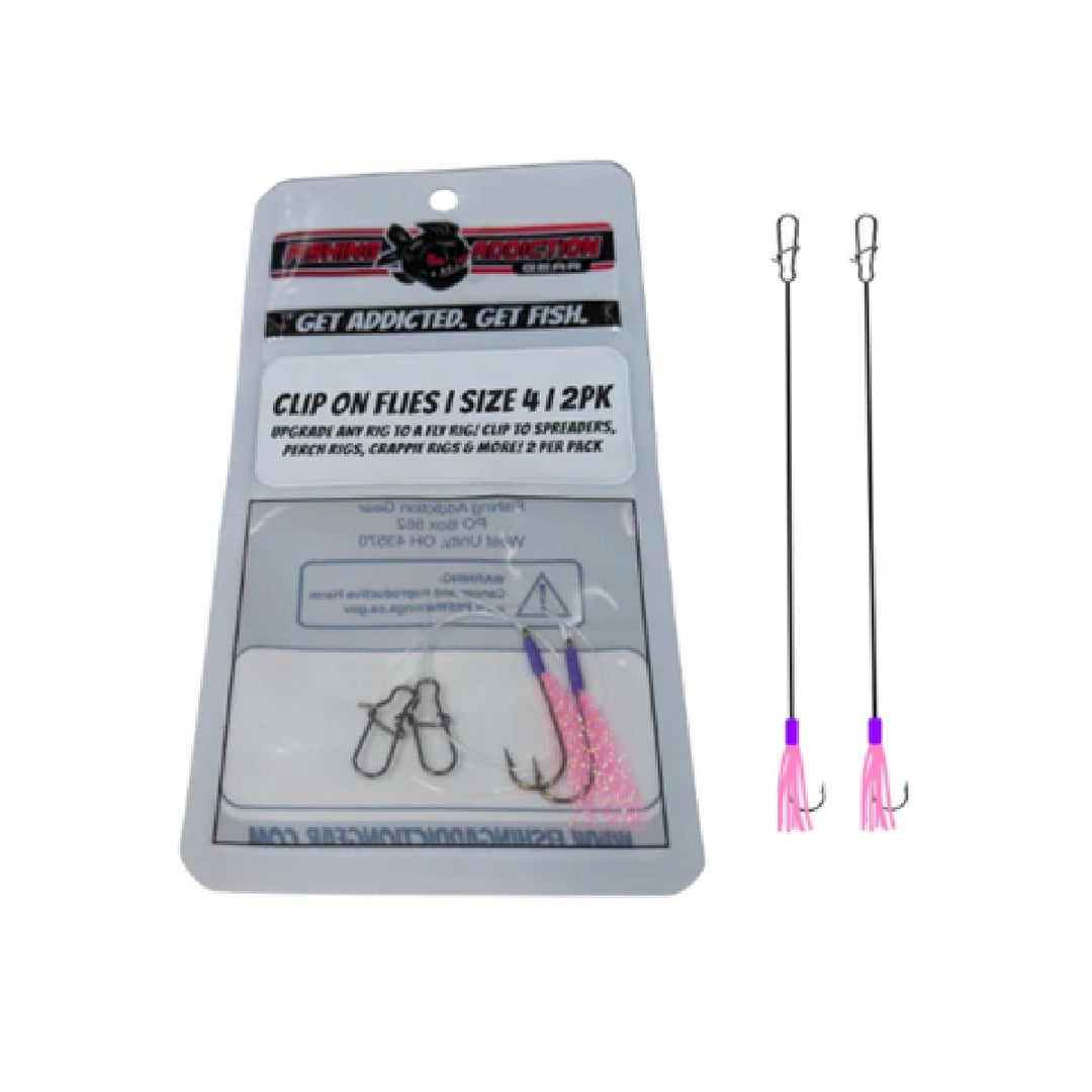 Fishing Addiction Clip-on Flies for jumbo perch