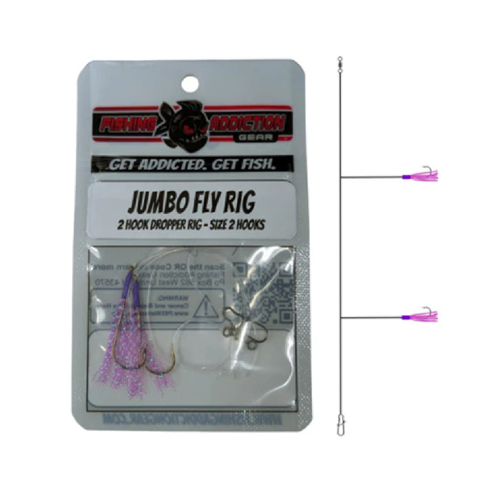 Fishing Addiction Jumbo Fly Rig for perch and walleye