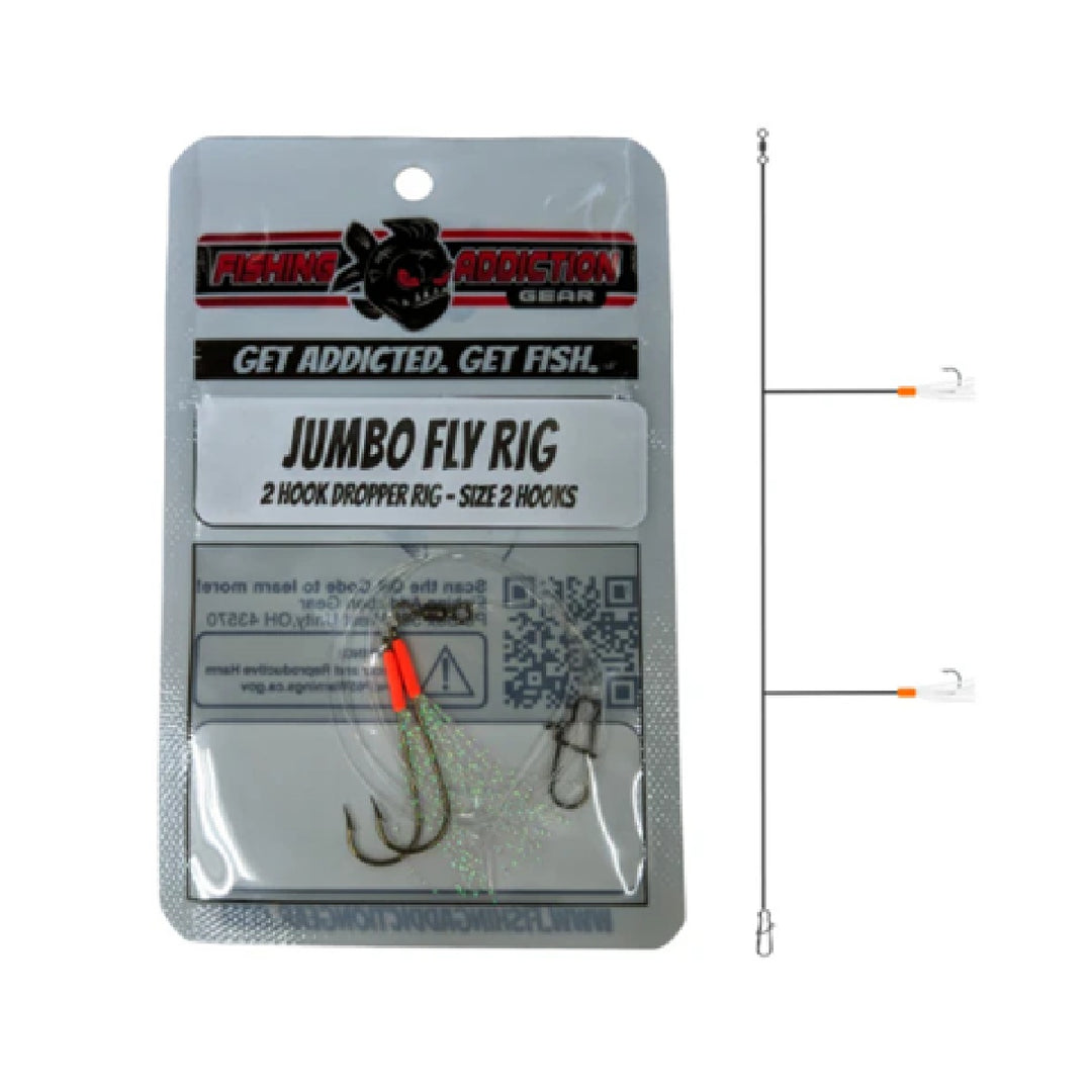 Fishing Addiction Jumbo Fly Rig for perch and walleye