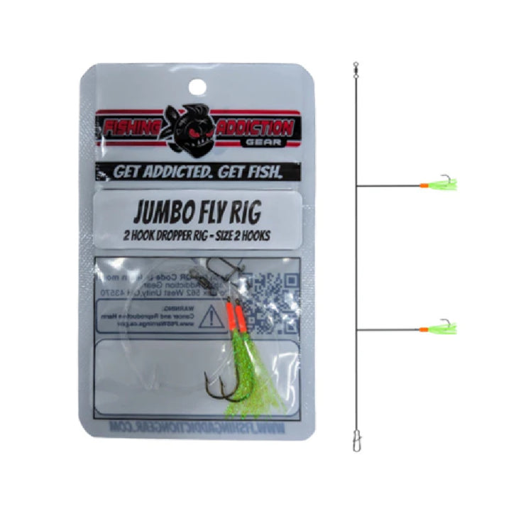 Fishing Addiction Jumbo Fly Rig for perch and walleye
