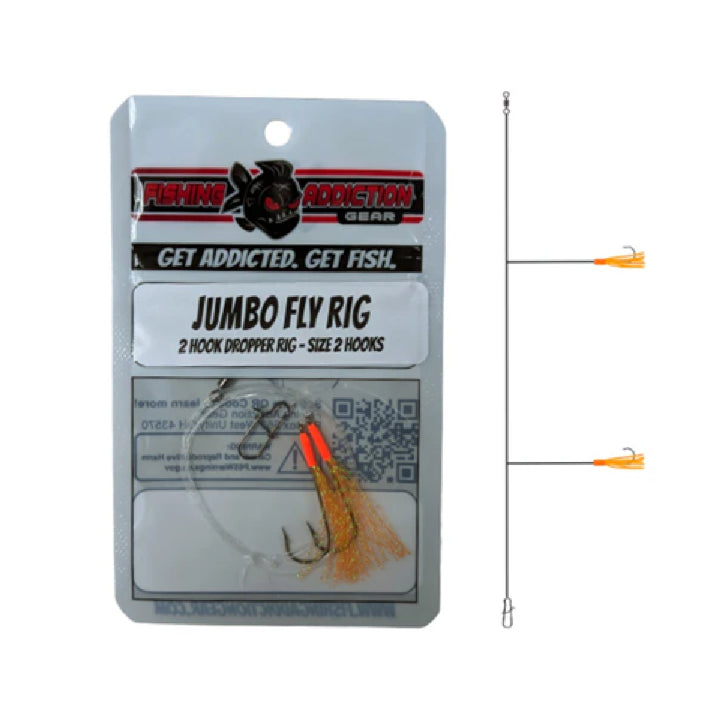 Fishing Addiction Jumbo Fly Rig for perch and walleye