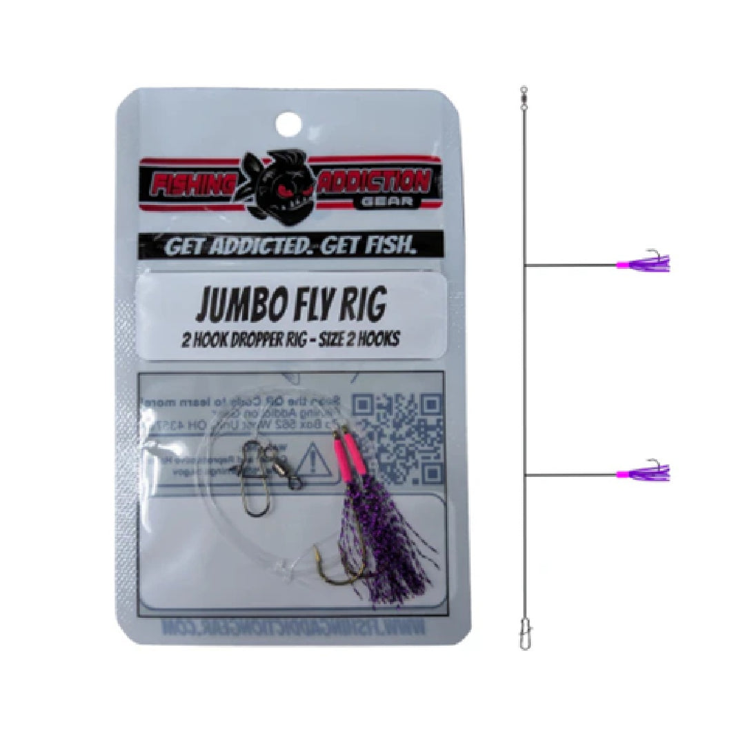 Fishing Addiction Jumbo Fly Rig for perch and walleye