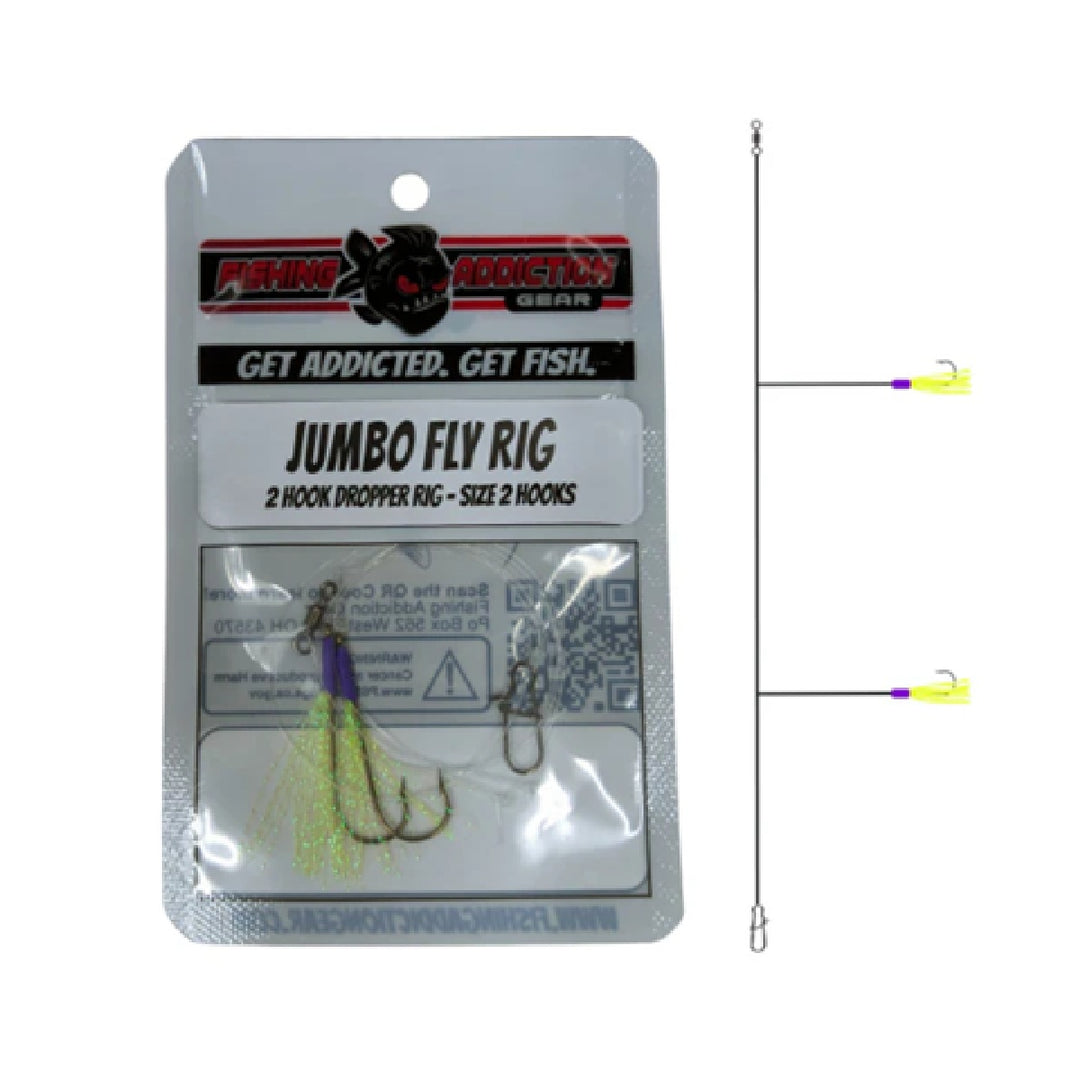 Fishing Addiction Jumbo Fly Rig for perch and walleye