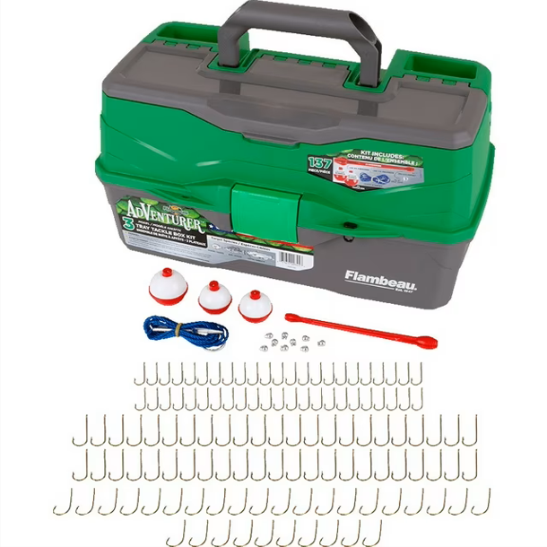 Adventure 3-Tray 137-Piece Tackle Box Kit