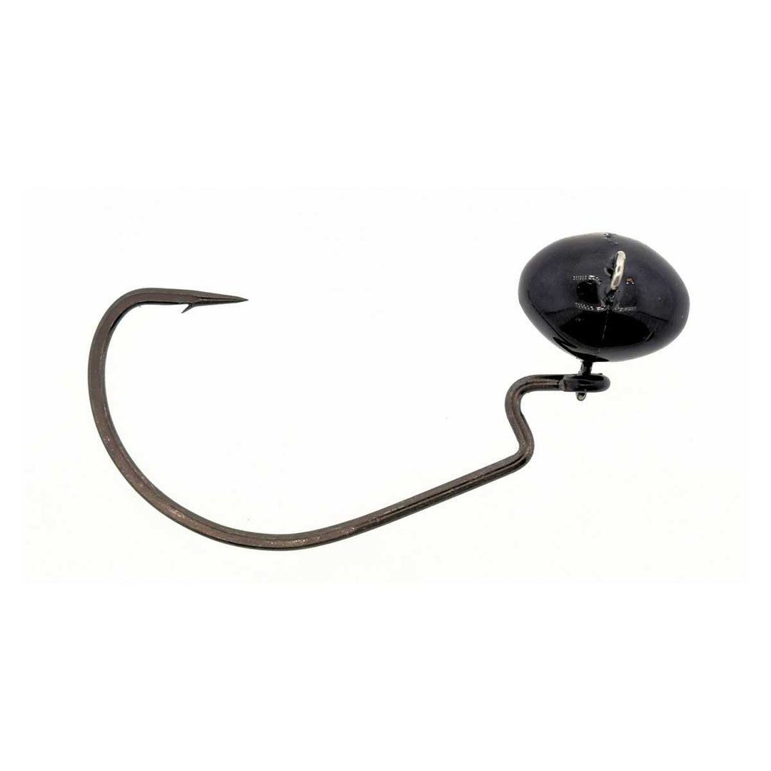 Gambler Wrecking Ball Jig Head with swinging hook and ball-shaped head for natural bait action in bass fishing