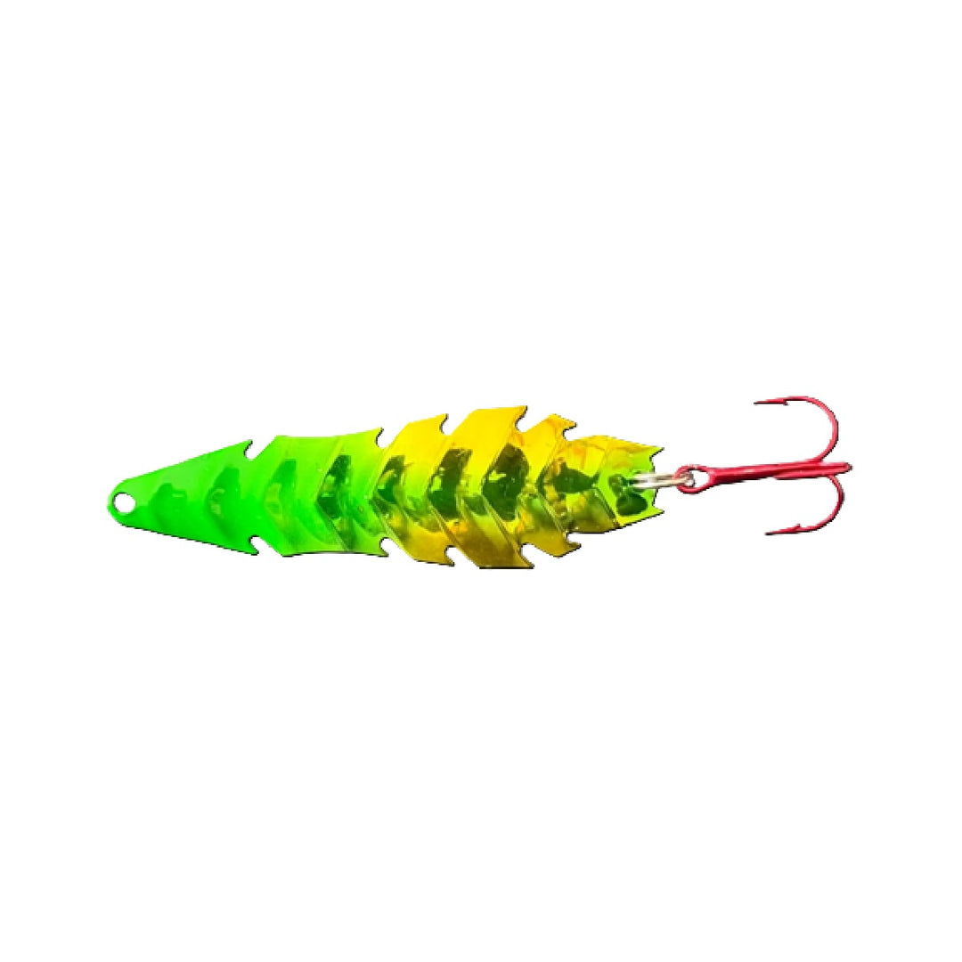 Erie Arrowhead Spoon Green Goblin Erie walleye spoon
