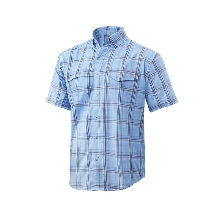 Huk Tide Point Fish Plaid Short Sleeve Shirts*