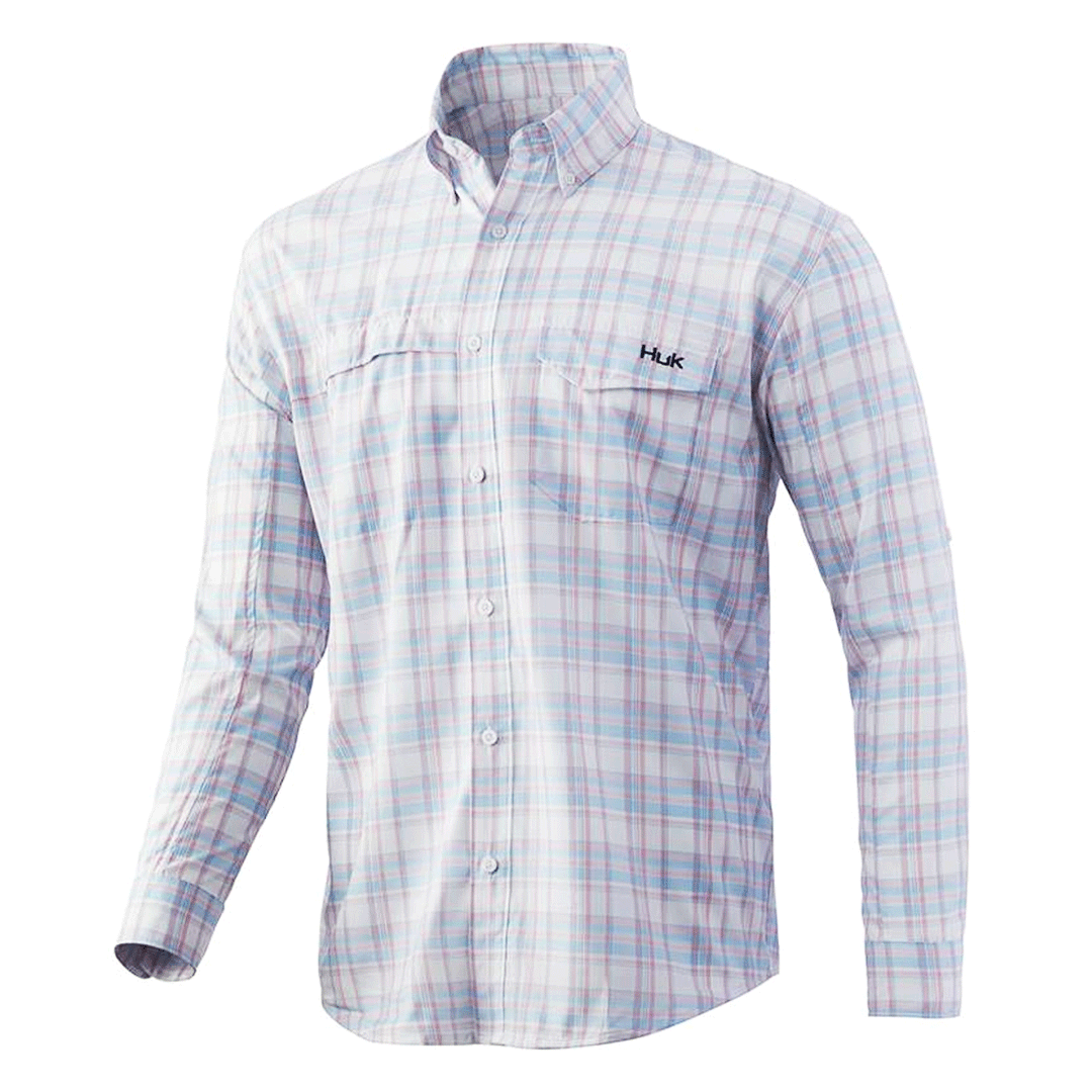 Huk Tide Point Plaid Long Sleeve Shirts