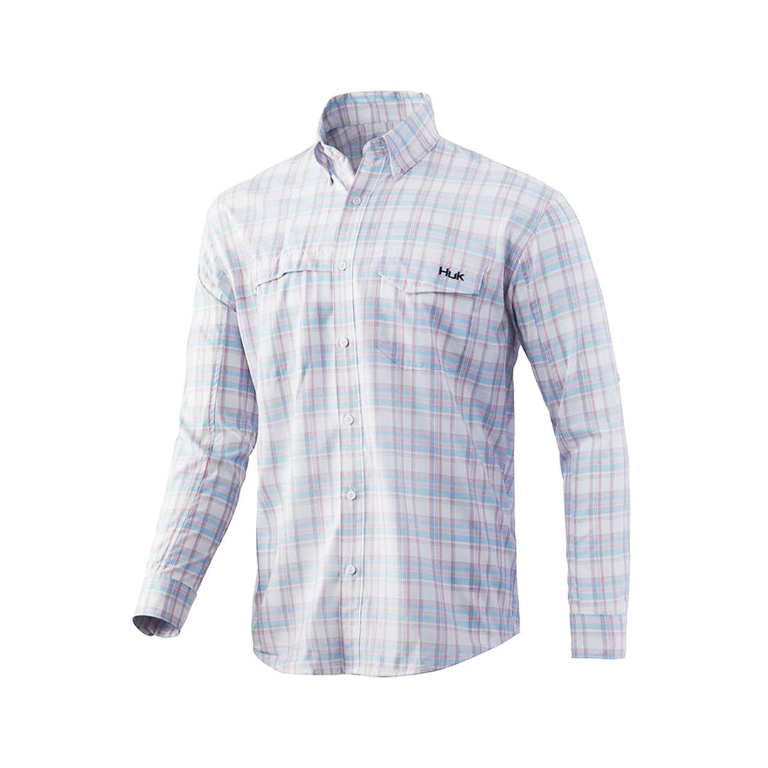 Lightweight fishing button down shirt Huk plaid