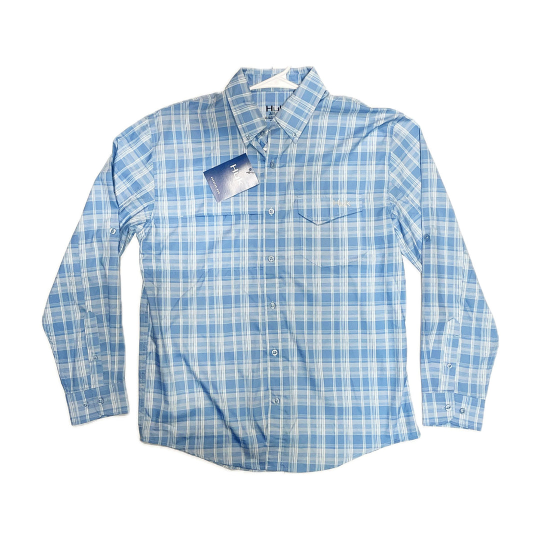 Huk Tide Point Plaid Long Sleeve Shirts*