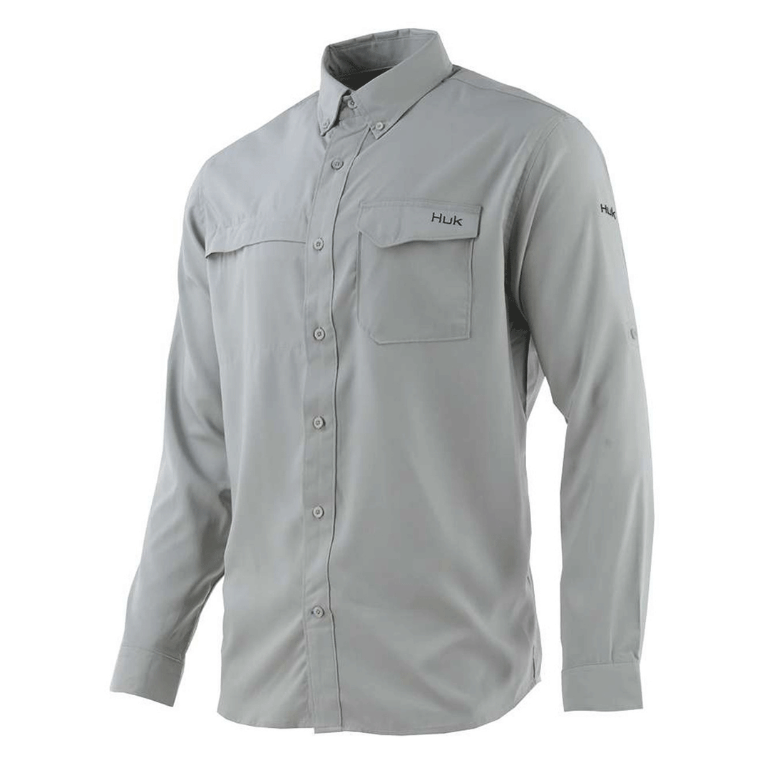 Huk Tide Point Solid Long Sleeve Shirts