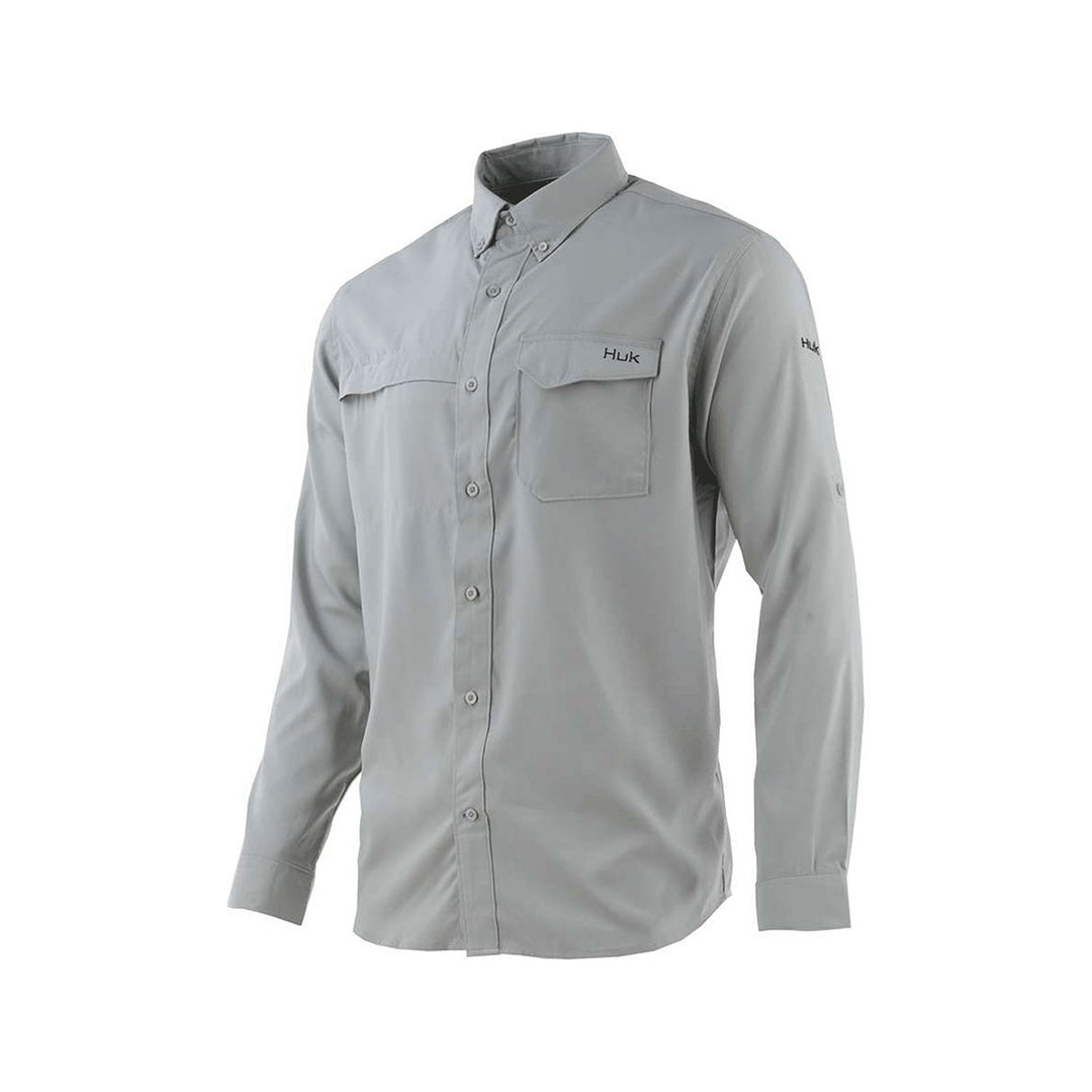 Huk Tide Point Solid Long Sleeve Shirts*
