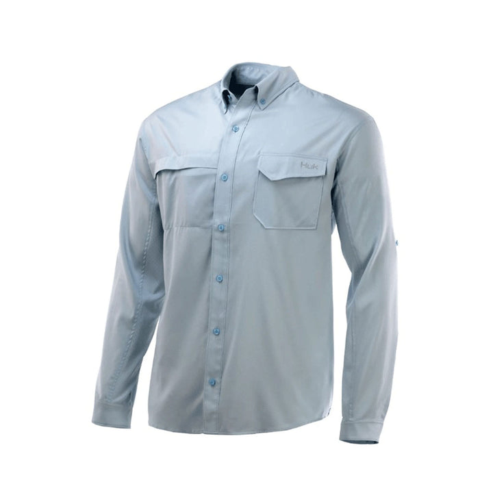 Huk Tide Point Solid Long Sleeve Shirts*