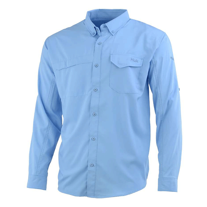 Huk Tide Point Solid Long Sleeve Shirts