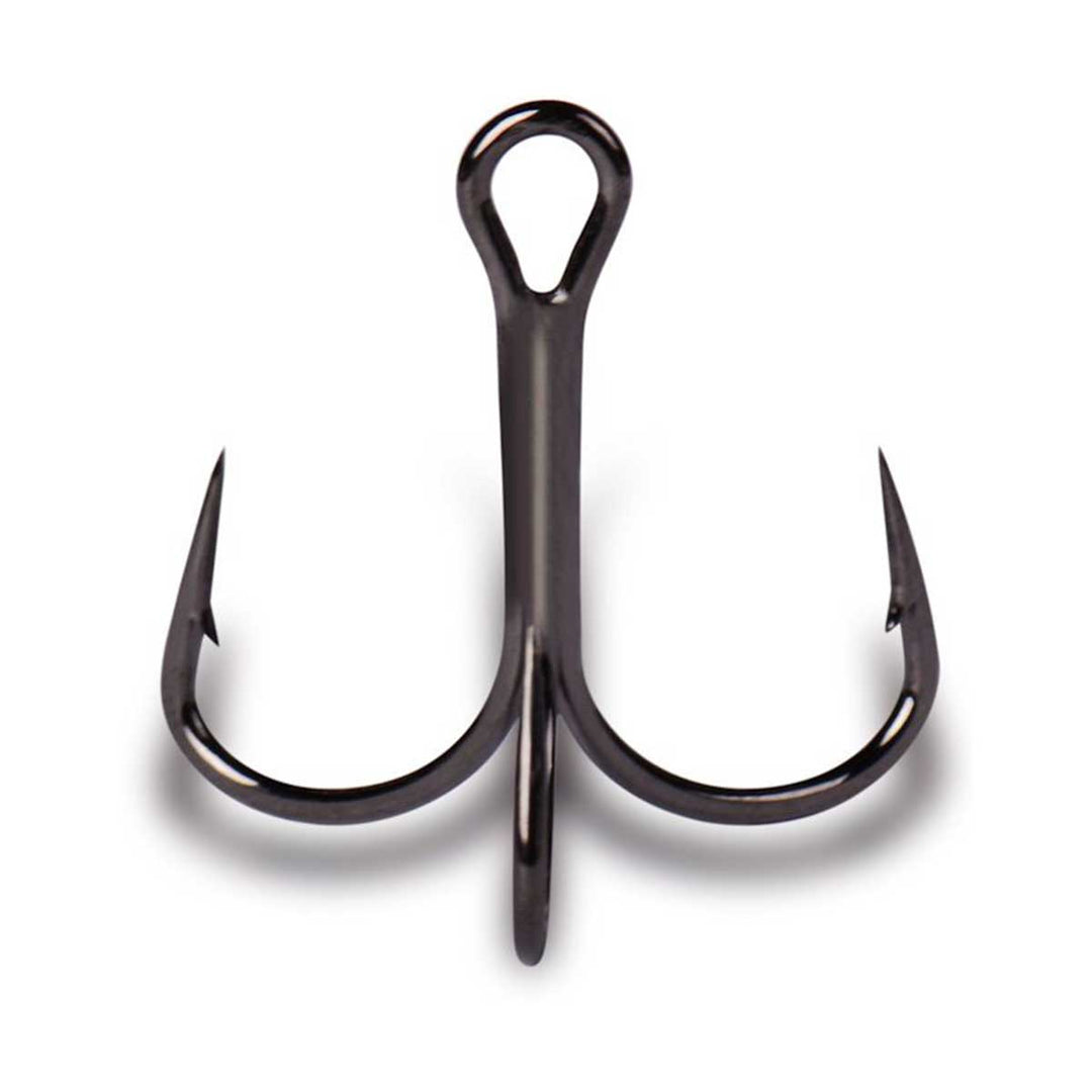 Mustad KVD Elite Triple Grip Treble Hook – 1X strong short-shank treble with inward-angled points and UltraPoint tip