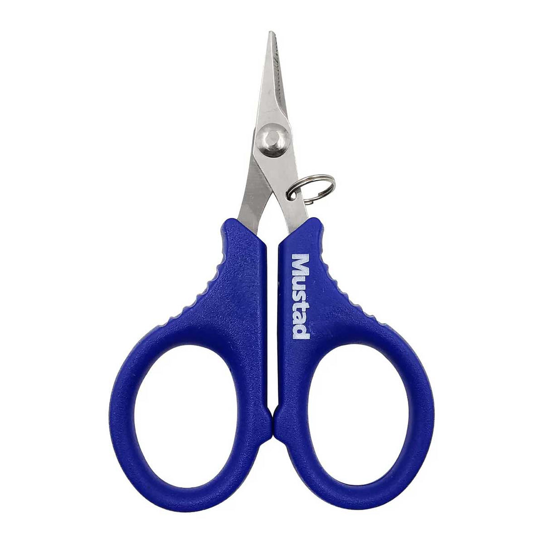 Mustad MT112 Serrated Braid Scissors in Bronze – Stainless Steel Fishing Shears
