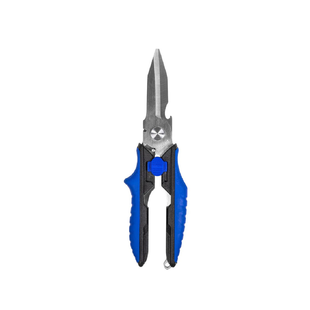Mustad 5.5 inch Heavy Duty Fishing Scissors with serrated blades and ergonomic handle