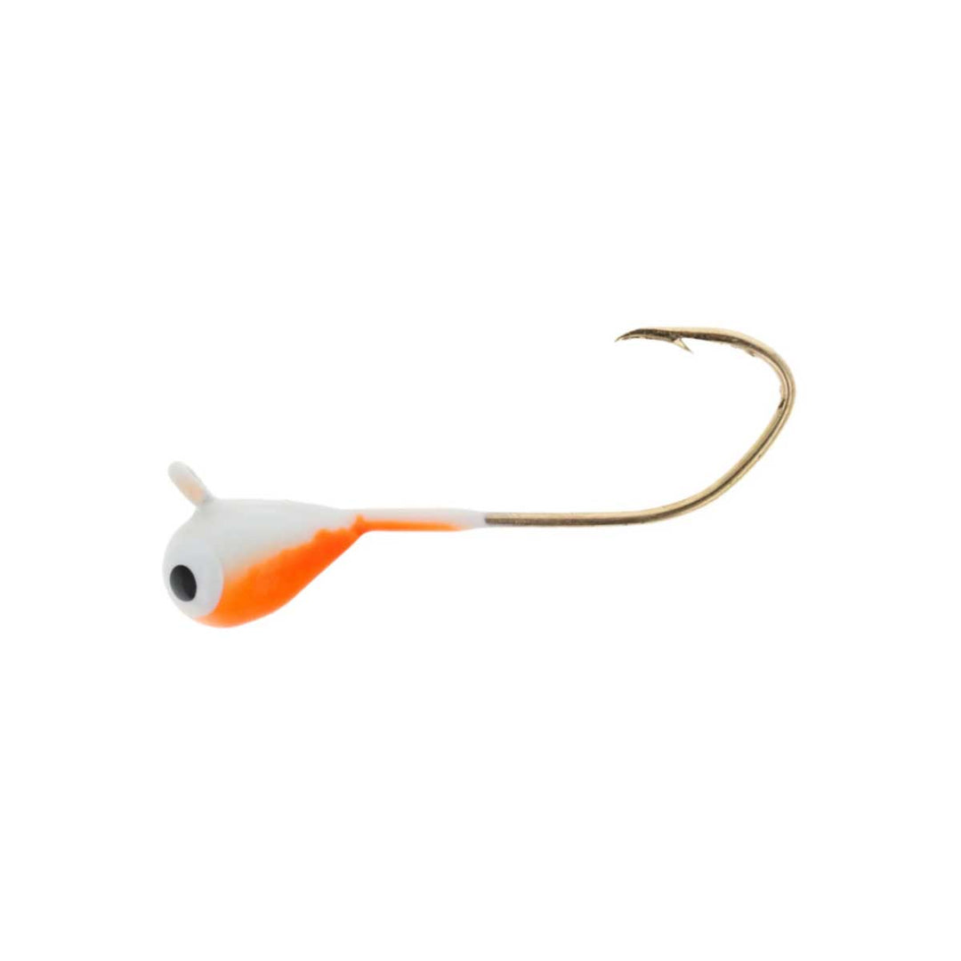 Eagle Claw Tungsten Tear Drop Long Shank Ice Jig  Pearl-Orange-UV