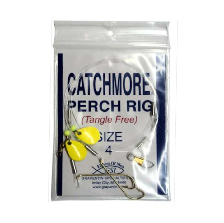 Catchmore Perch Rig with dual hooks and swivel, pre-tied for easy perch and panfish fishing