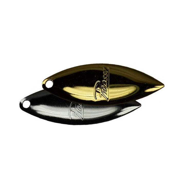 Picasso Replacement Willow Blades for fishing lures, stainless steel blades shown isolated on white background.
