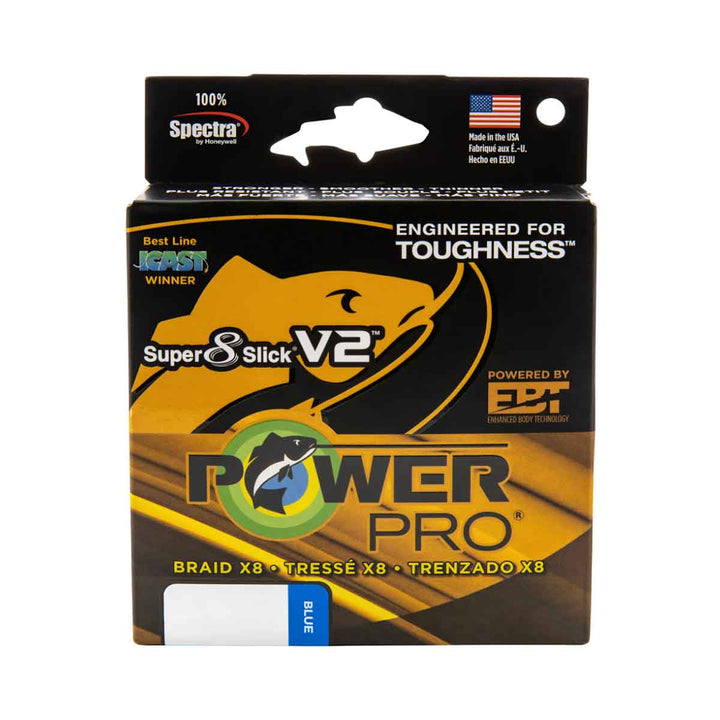 PowerPro Super 8 Slick V2 Blue braided fishing line