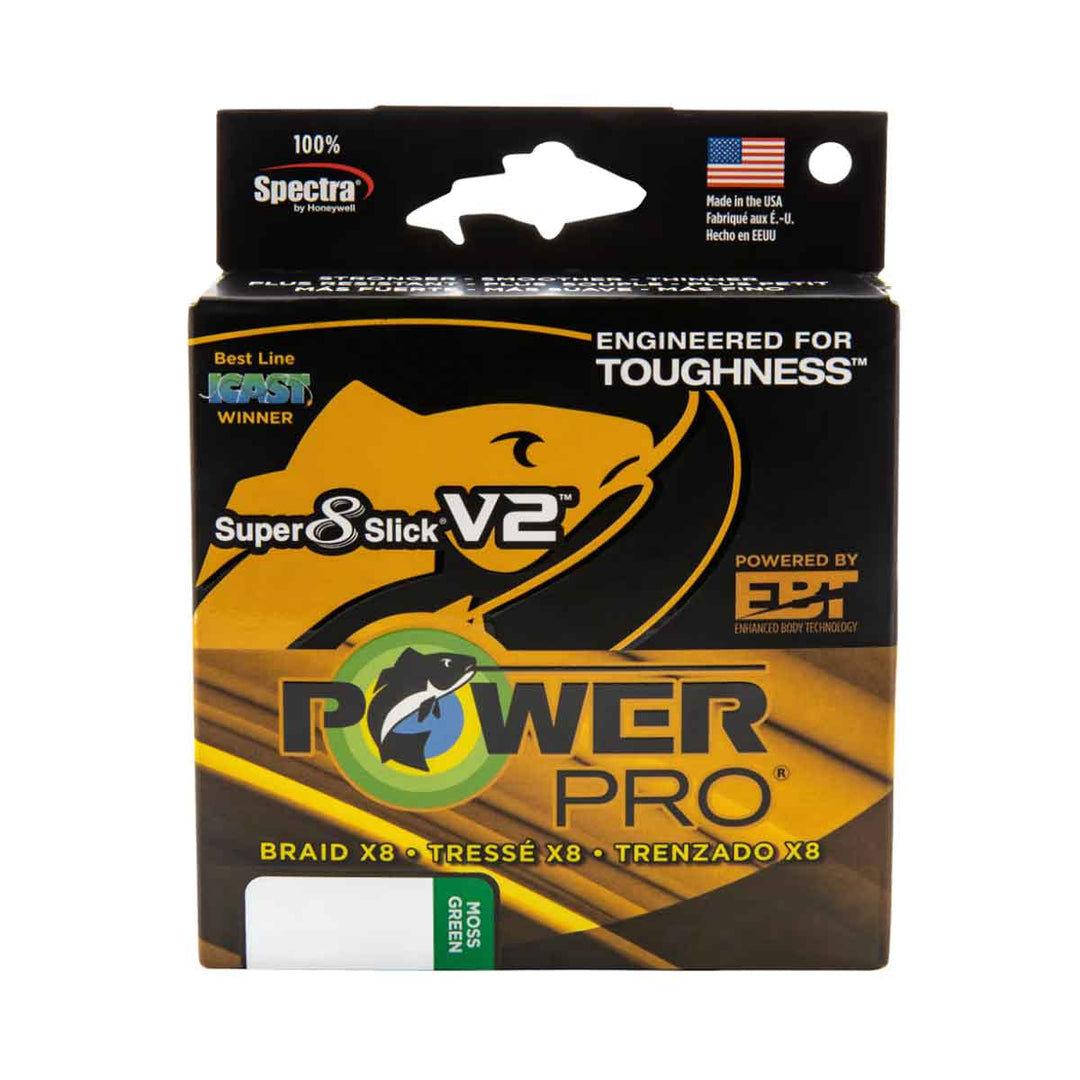 PowerPro Super 8 Slick V2 moss-green braided fishing line