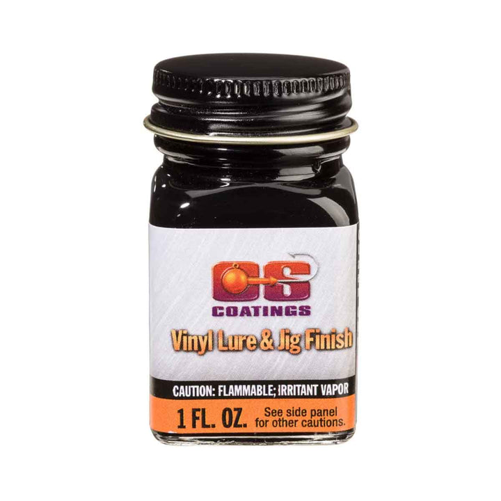 Bottle of CS Coatings Vinyl Lure & Jig Finish in high-durability formula