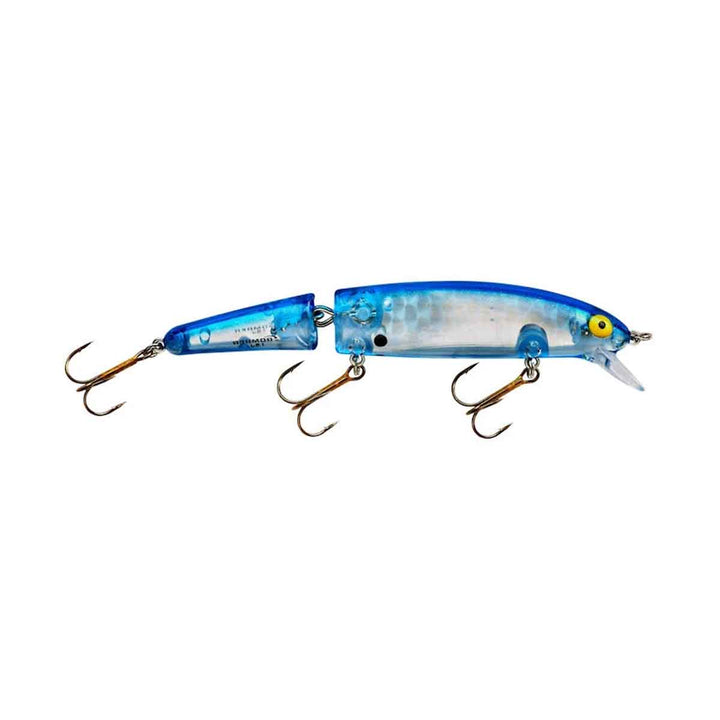 Bomber Jointed Long A jointed minnow lure for bass, walleye, pike, and striper fishing