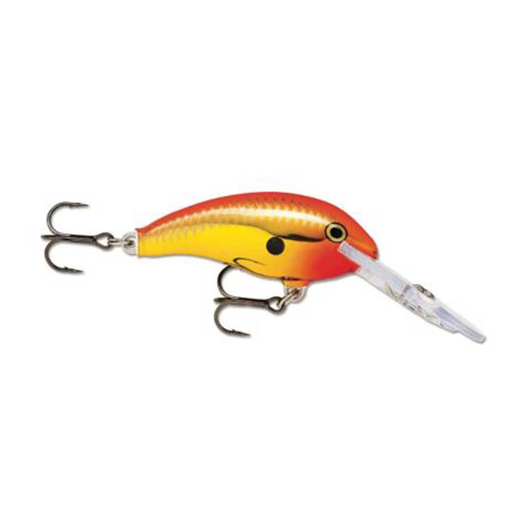 Shad Dancer_Chrome Gold Fluorescent Red