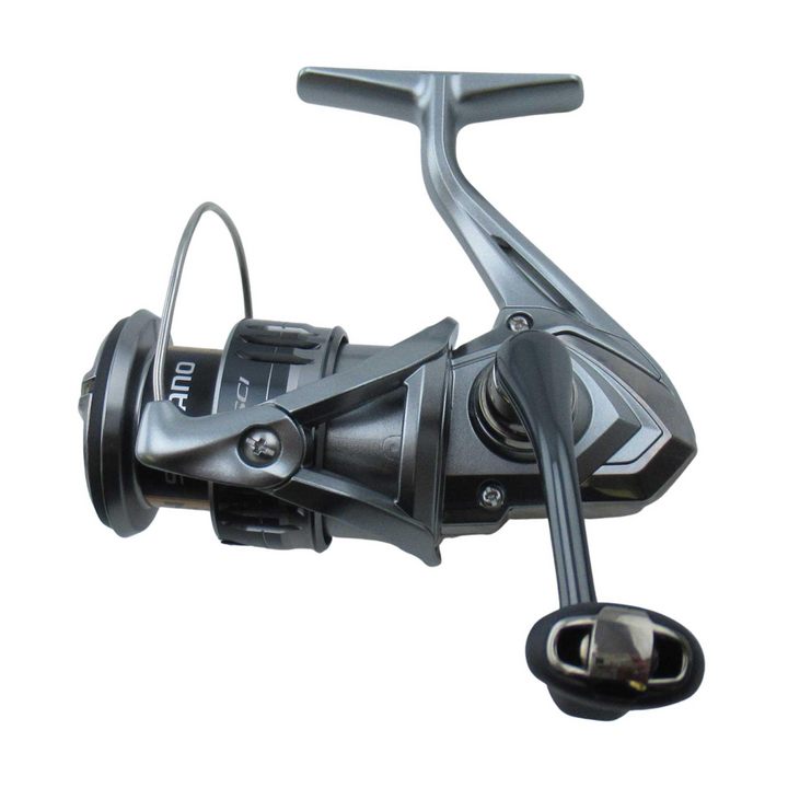 Close-up of Shimano NASCI Spinning Reel spool and handle