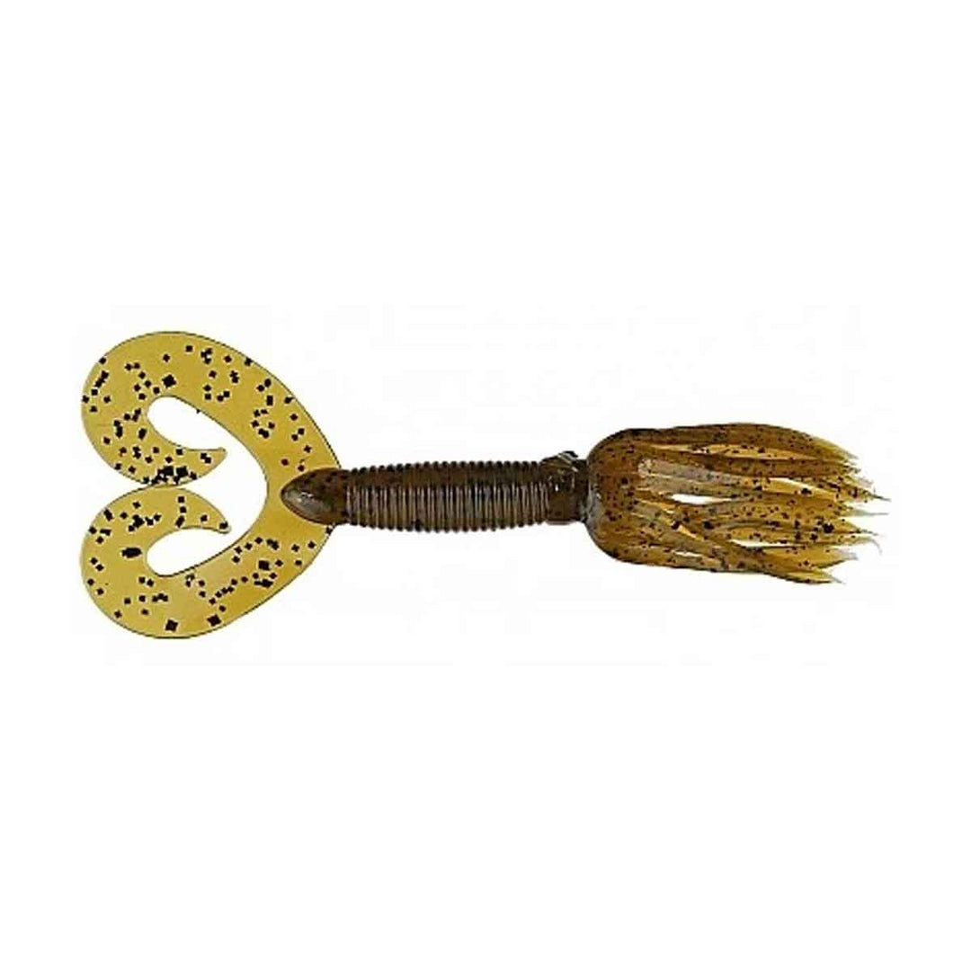 Chompers Skirted Twin Tail Grub bass fishing lure in  Skirted Twin Tail Grub_Green Pumpkin