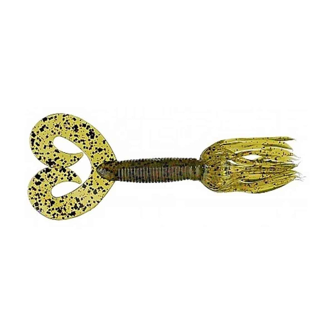 Chompers Skirted Twin Tail Grub bass fishing lure in  Watermelon Red