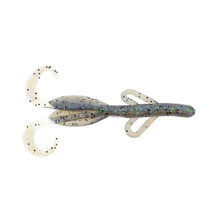 Zoom Baby Brush Hog smoke purple smokin candy 4 inch creature bait