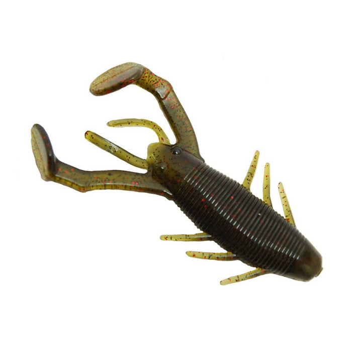 Gene Larew Rattlin’ Crawler 3.75" Soft Plastic Crawfish Lure – Red Craw Color