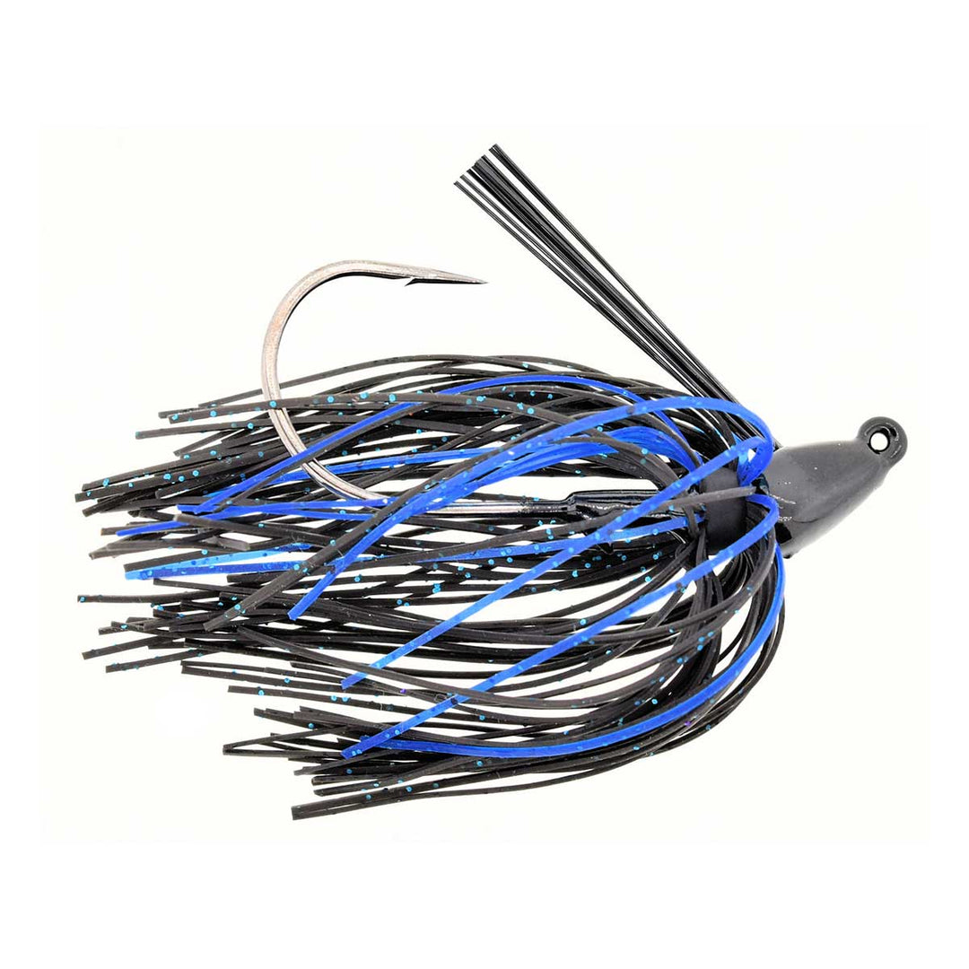 Gambler Southern Swim Jig with hand-tied skirt and streamlined head for weedless bass fishing in heavy cover