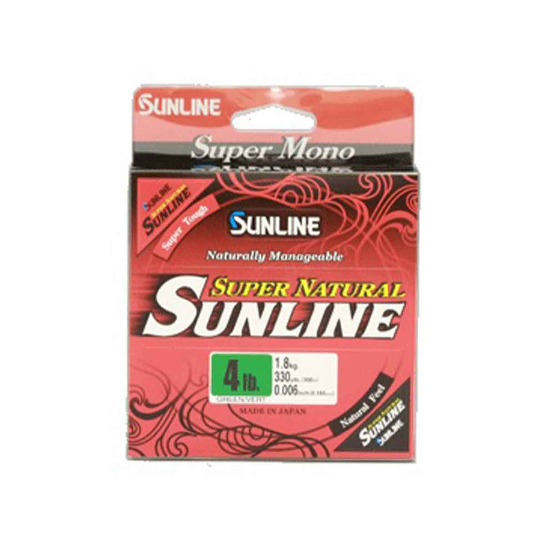 Sunline Super Natural Jungle Green monofilament fishing line 4lb