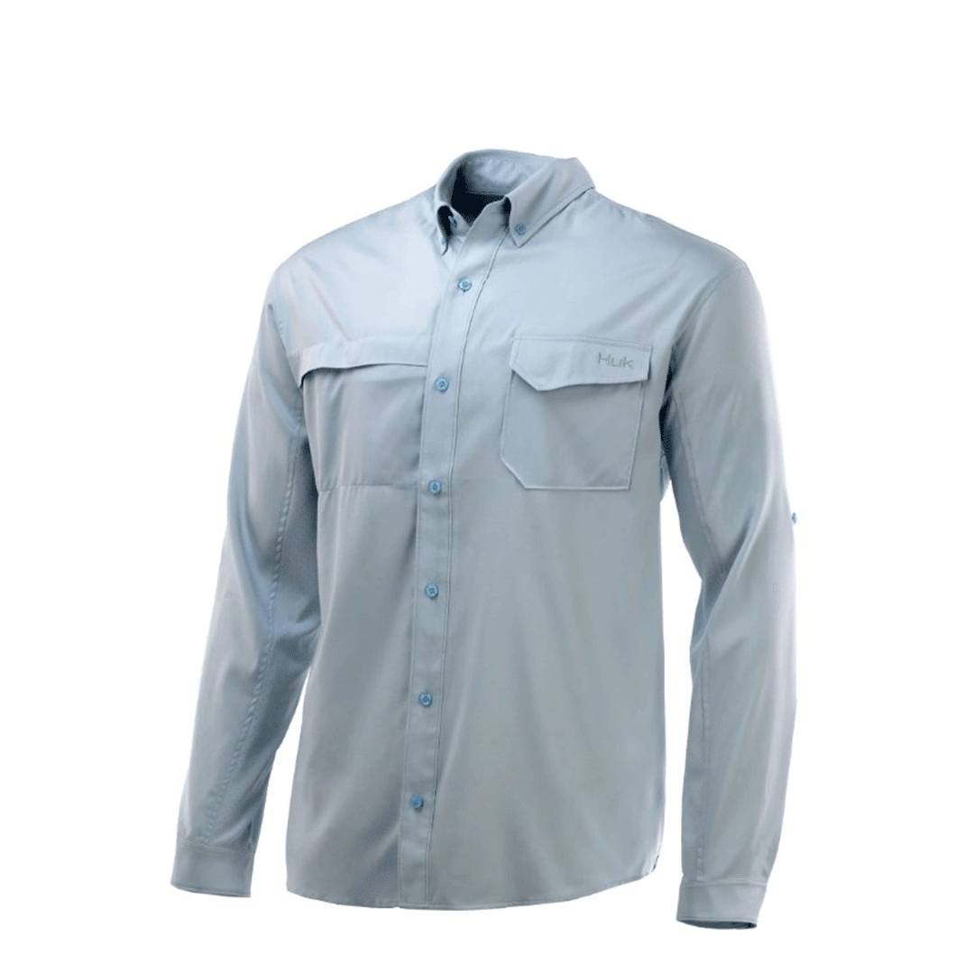 Huk Tide Point Solid Long Sleeve Shirts