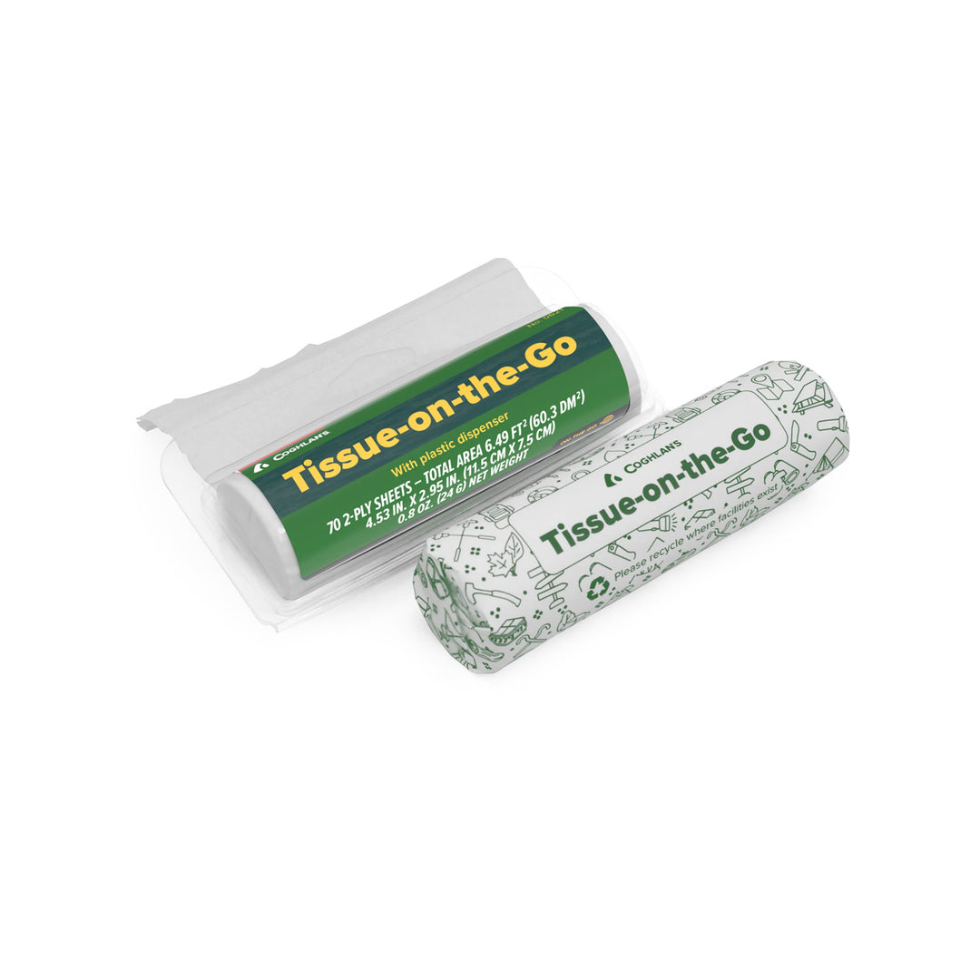 Coghlan’s Tissue On The Go 2 Pack with pull-out dispensers