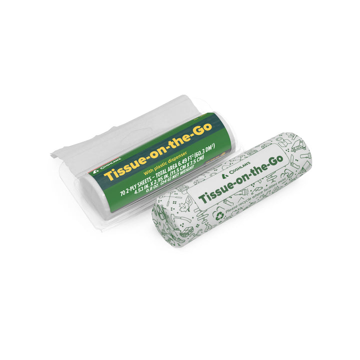 Coghlan’s Tissue On The Go 2 Pack with pull-out dispensers