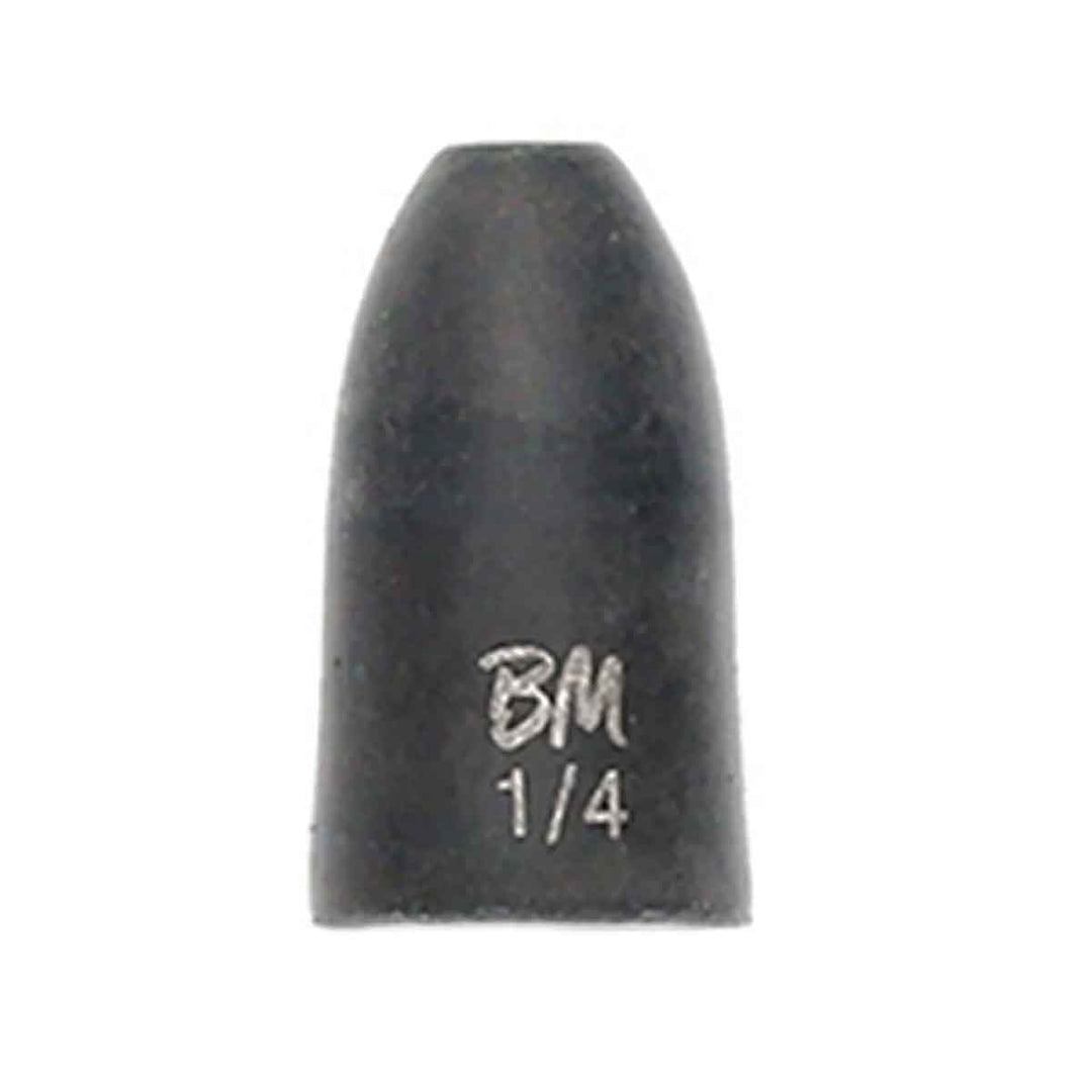 BassMooch Tungsten No-Chip Worm Weight bullet style for Texas rig