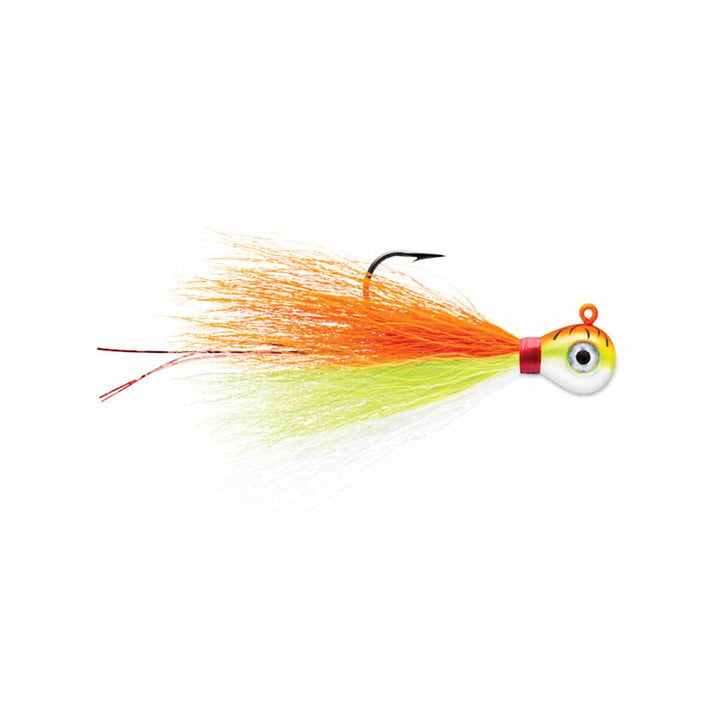 VMC Bucktail Jig in orange fire uv
