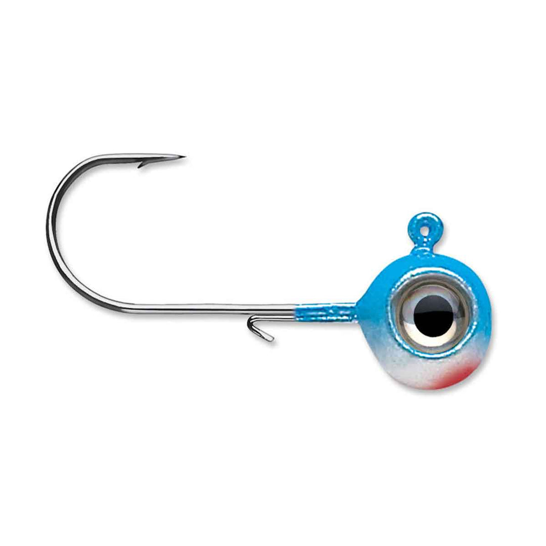 VMC Neon Moon Eye Jig Blue White walleye jighead
