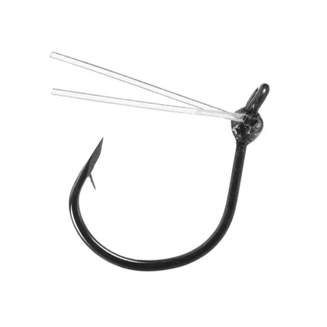 Finesse worm hook with weed guard for wacky rig