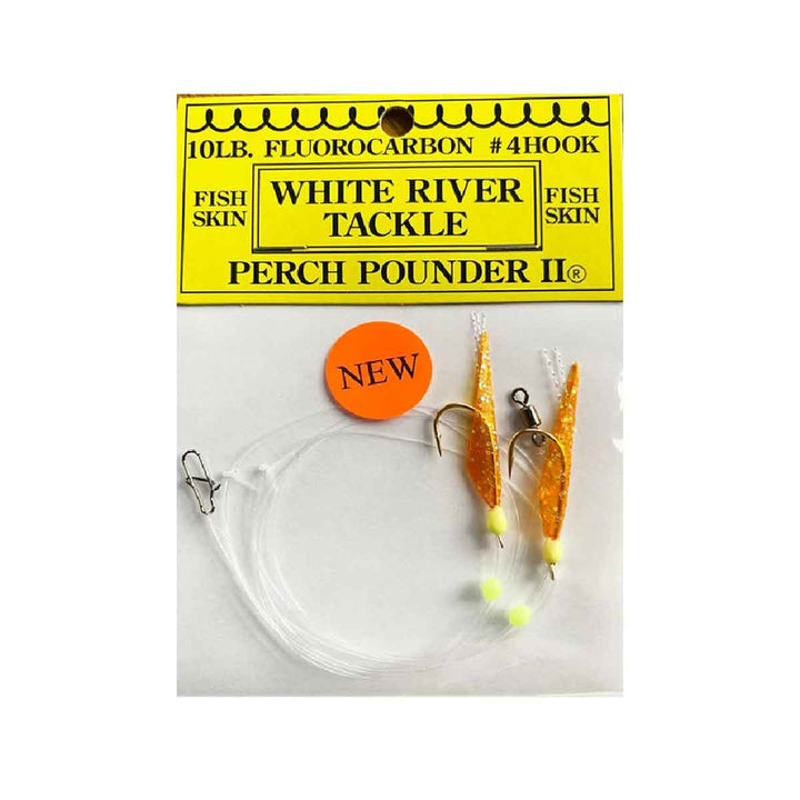 White River Tackle Perch Pounder II Orange Sparkle Chartreuse perch 