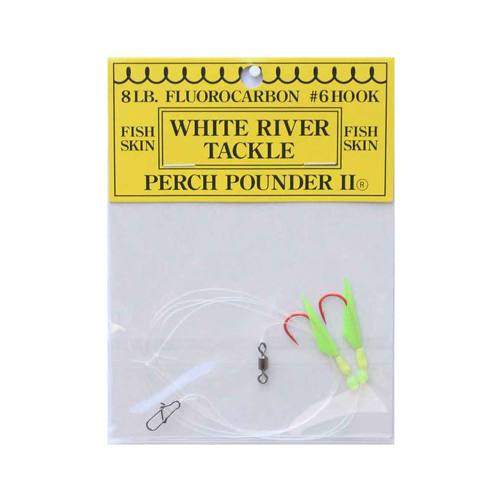 White River Tackle Perch Pounder II Glow Chartreuse perch rig
