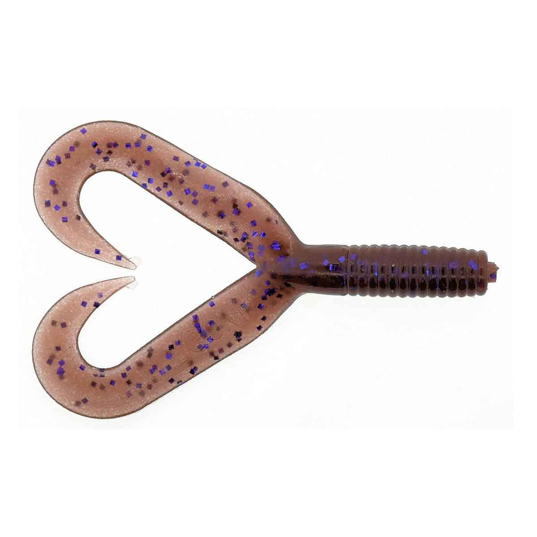 Zoom Creepy Crawler Twin Tail Grub soft plastic twin-tail trailer for bass fishing