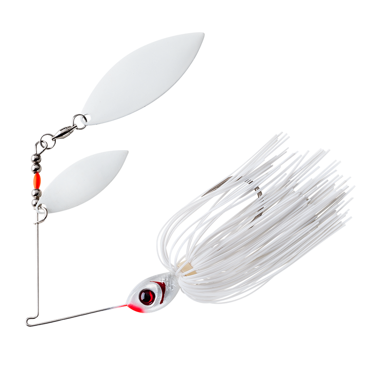 Double Willow Glow Blade Spinnerbait_Snow White
