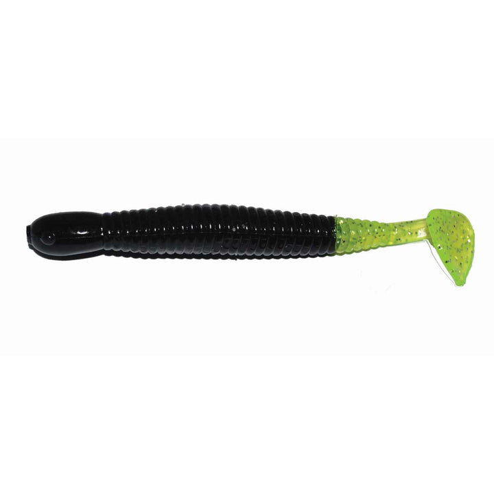 Paddle Tail Grub_Black/Chart Shine Tail